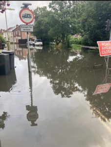 Gosport Road flooded after heavy rain fall