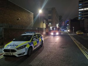 Firefighters assist Police after male becomes trapped