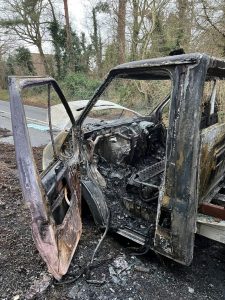 Hartley Wintney firefighters called to van blaze