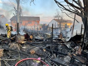 Fire crews tackle Southampton blaze that ripped through gardens