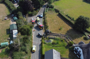 Driver taken to hospital with life changing injuries following single vehicle collision on Hayling Island this afternoon