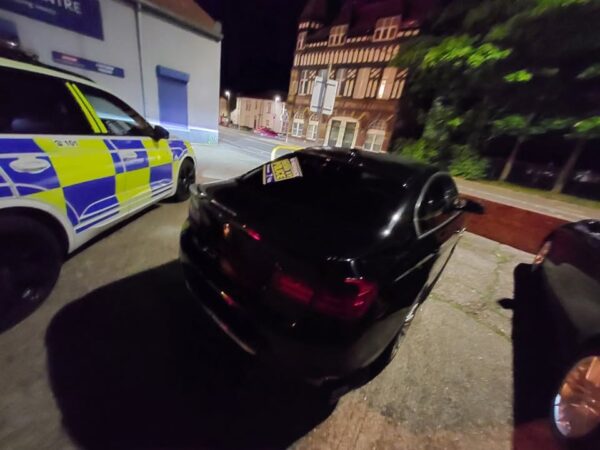 Police seized a BMW in the Fratton area after officers stopped the driver during a search for a stolen moped