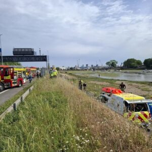 Two Men Rescued from Mud After Vessel Overturns in Portsmouth