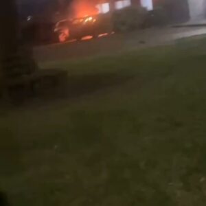 Vehicle fire sparks emergency response outside Wilmcote House in Somerstown tonight