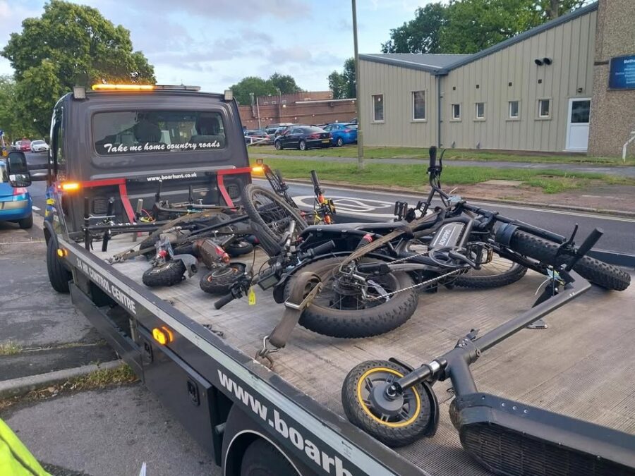 Ten Vehicles Seized During Police Operation Targeting E-Bikes and Scooters in Leigh Park
