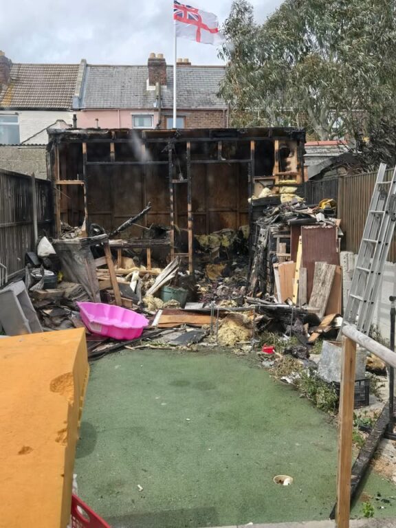 Electrical Fire Destroys Cherished Workshop as Disabled Portsmouth Woman Faces Another Heartbreaking Blow