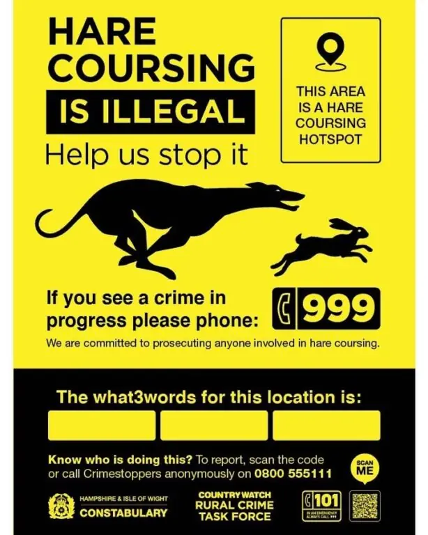 🚨 Police urge rural communities to report hare coursing in Hampshire
