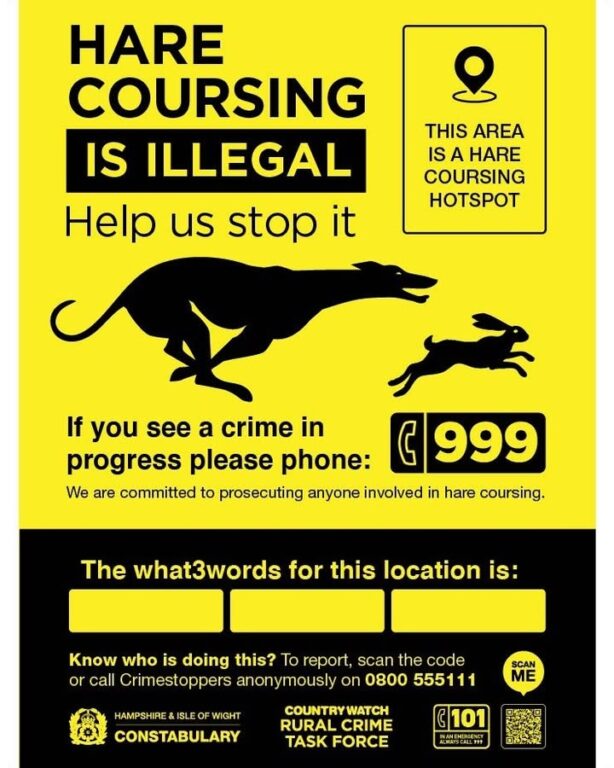 🚨 Police urge rural communities to report hare coursing in Hampshire